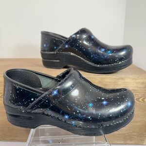 Dansko Cosmic Galaxy Pro Clogs Womens SZ 38 Celestial Patent Comfort Shoe Nurse